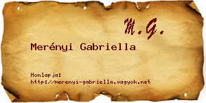 Merényi Gabriella névjegykártya